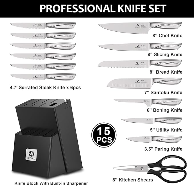 imarku® Kitchen Knife Set, Premium Razor-Sharp Chef Knives Set - Image 2