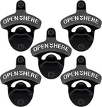 Classic Wall Mounted Bottle Opener Stainless Black and White Mountable Beer Cap by Wallmountedbottleopener