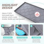 SIKADEER 31" x 19" Under Sink Mat Waterproof, Silicone Mat Kitchen Drawer Shelf - Image 4