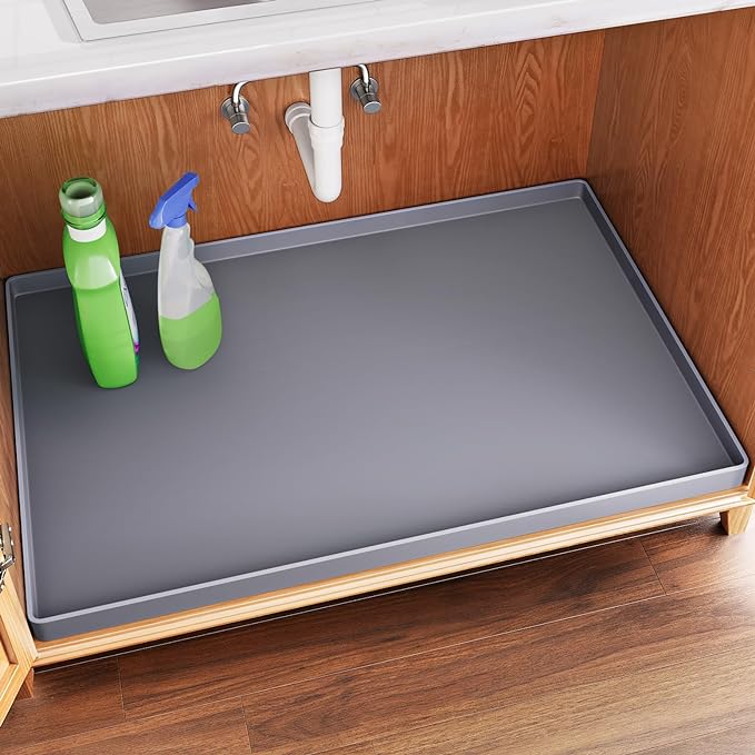 FLATO Waterproof Under Sink Mat 25" x 22" Shelf Liner by Unknown
