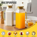 4 Pack 2 Liter/68 oz Square Glass Pitcher - Image 3