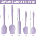 Silicone Spatula Set, 5 Piece Food Grade Rubber Spatulas - Image 2
