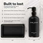 Black Glass Hand and Dish Soap Dispenser Set by Brighter Barns - Image 3