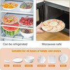 300PCS Plastic Elastic Bowl Covers Reusable, Food Storage Covers - Image 4