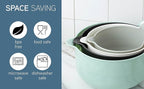 COOK WITH COLOR Nesting Plastic Mixing Bowl Set with Pour Spouts and Handles - Image 3