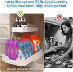 NATURE'S SOURCE 2-Tier Under Sink Organizers and Storage 2 Pack Sliding L-shape - Image 7