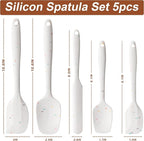Silicone Spatula Set, 5 Piece Food Grade Rubber Spatulas - Image 2