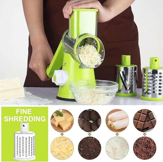 Cambom Rotary Cheese Grater Hand Crank Cheese Shredder - Image 2