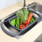 Qimh Colander collapsible, Colander Strainer Over The Sink Vegetable Fruit - Image 2