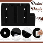 Cunhill 4 Compartments Acrylic Coffee Cup and Lid Storage Organizer Holder - Image 3