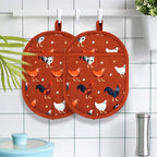 Pot Holders Set of 2 with Transparent Clear Silicone Shell and Nice Dog Flower - Image 7