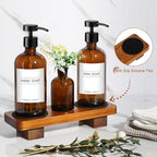 KASUNTING Amber Glass Soap Dispenser - Image 4