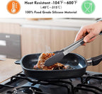 HOTEC Premium Stainless Steel Locking Kitchen Tongs - Image 2