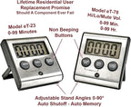 Elegant Digital Kitchen Timer, Stainless Steel Model eT-23, Super Strong - Image 3