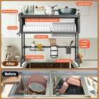 Over The Sink Dish Drainer Drying Rack 3 Tiers - Image 4