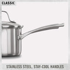 Calphalon Classic Stainless Steel Sauce Pan, Impact-Bonded Aluminum Base - Image 3