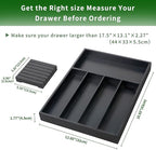 VaeFae Bamboo Silverware Organizer, Utensil Holder - Image 3