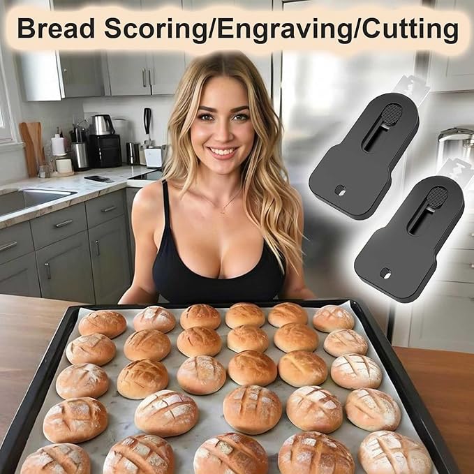 2-Pack Magnetic Retractable Bread Lame Scorer, Sourdough Scoring Knife Tool - Image 6