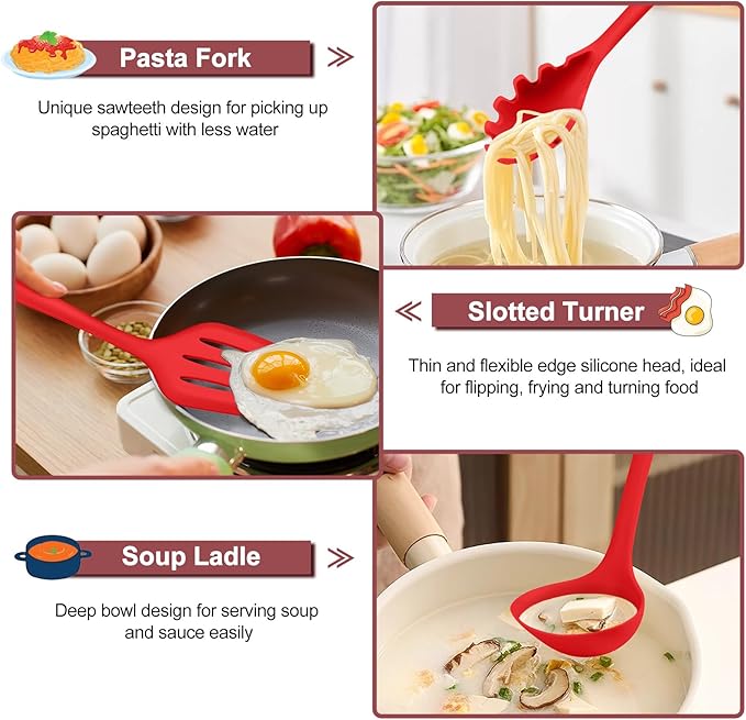TeamFar Kitchen Utensils, Non-Stick Kitchen Gadgets - Image 5