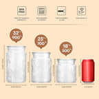 Adodeen 24oz Wide Mouth Mason Jars, Pickle Canning Jars - Image 3