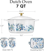 CAROTE 7QT Cast Iron Dutch Oven Pot - Image 2