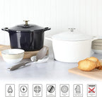 MARTHA STEWART Gatwick 7-Quart Enamel Cast Iron Dutch Oven Pot - Image 6