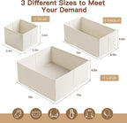 Criusia Drawer Organizer Clothes, 10 Pack Dresser Organizer - Image 2