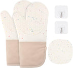 AUAUY Silicone Oven Mitts and Pot Holders 5PCS Set, 446℉ Heat Resistant Cooking by AUAUY