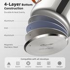 Ciwete Stainless Steel Stock Pot, 11 Quart Soup Pot - Image 3