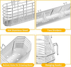 JAQ Utensil Holder for Sink, Sus304 Stainless Steel Rust Free Silverware - Image 4