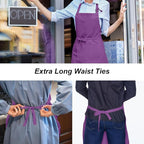 15 Pcs Adult Aprons Bulk with Pockets Adjustable Bib Chef Apron - Image 4