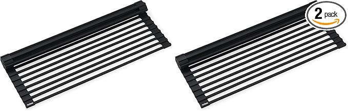 Kraus Multipurpose Workstation Sink Roll-Up Dish Drying Rack, Colander and by KRAUS