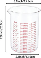 3 Piece Glass Measuring Cup Set, Includes 2-Cup, and 8-Cup High Borosilicate - Image 7