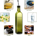 Leaflai Olive Oil Dispenser Bottle, 17oz Glass Olive Oil Dispenser and Vinegar - Image 5