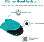 Short Oven Mitts, Heat Resistant 500°F, Silicone Grip Kitchen Gloves, Non-Slip - Image 5