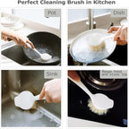 Facjoleco Dish Brush with Handle, Pot Brush, 2 Pack Kitchen Scrub Brushes - Image 5