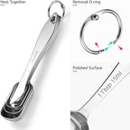 U-Taste Narrow Square Measuring Spoons: 18/8 Stainless Steel Kitchen Measure - Image 6