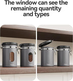 Veken Coffee Canister with Window, Airtight Stainless Steel Kitchen Food - Image 8