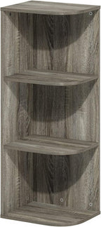 Furinno PASIR Book Shelf, 3-Tier Corner Bookshelf by Furinno-FitsYourSpaceFitsYourBudget