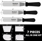 Anaeat Icing Spatula, 3 Pieces Professional Angled Offset Frosting Spatulas - Image 7