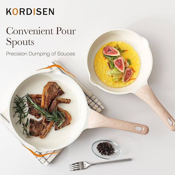 Kordisen Ceramic Non Stick Frying Pans Skillet, 8 Inch Ceramic Small Egg Pan - Image 9