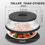 4 in 1, WENWELL 2 Microwave Splatter Cover & 2 Mat, Cooking Splash Guard - Image 2