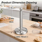 theaoo Paper Towel Holder Countertop, One-Handed Tear Paper Towel Stand - Image 7