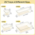 Vtopmart 25 PCS Clear Plastic Drawer Organizers Set, 4-Size Versatile Bathroom - Image 7