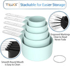 TILUCK Measuring Cups & Spoons Set, Stackable Cups and Spoons, Nesting Measure - Image 4