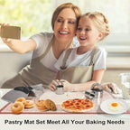 Biscuit Cutter, Pastry Cutter, Bench Scraper, Silicone Pastry Dough Baking Mat - Image 4