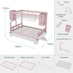 B-Land Dish Drying Rack, 2 Tier Dish Racks - Image 4