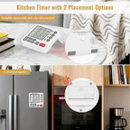Digital Dual Kitchen Timer, 4 Channels Independent Countdown Timer, Large - Image 4
