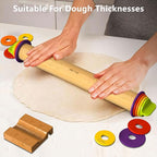 Rolling Pin with Thickness Rings - Image 2