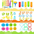 LCY WEDSHI Dough Tool Set, Dough Accessories Includes Animal Molds, Cutters - Image 2